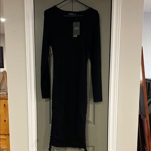 Lioness Black Long-Sleeve Bodycon Dress